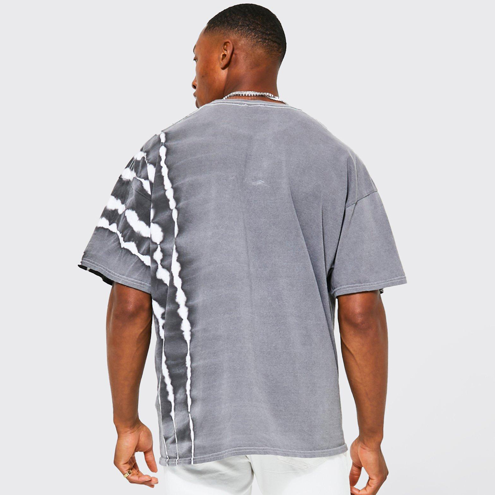 Oversized Bleach Tie Dye Graphic T-shirt - Image 2