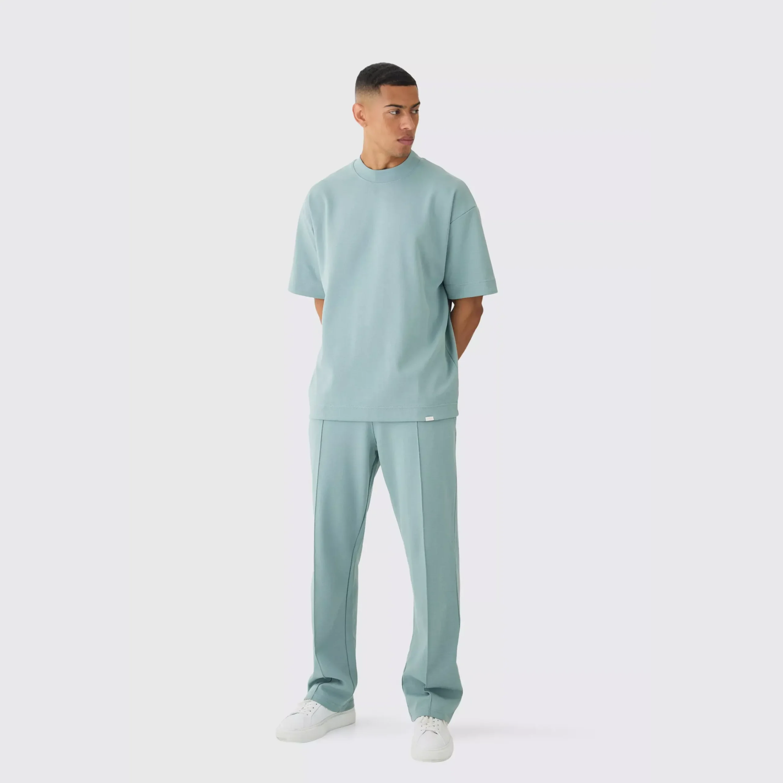 Oversized Interlock T-shirt And Jogger Tracksuit