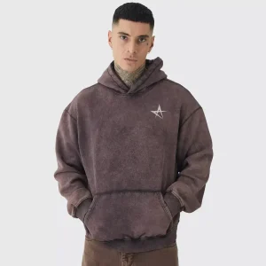Oversized Boxy Acid Wash Hoodie