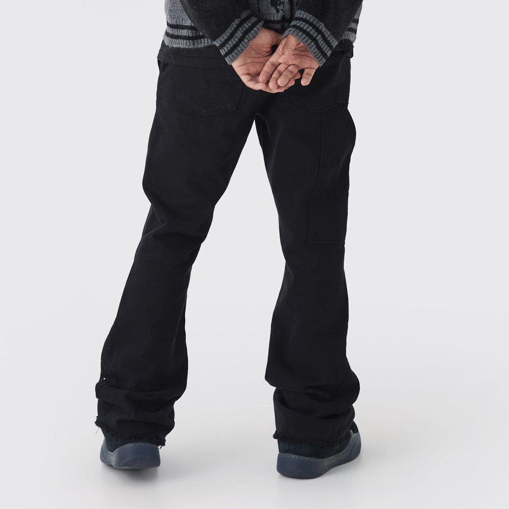 Relaxed Flared Carpenter Paint Splatter Trousers - Image 2