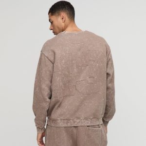Oversized Official Applique Washed Sweatshirt
